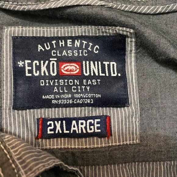 Authentic Classic Ecko Unltd Gray, White, Blue, size 2XLarge - Picture 3 of 3